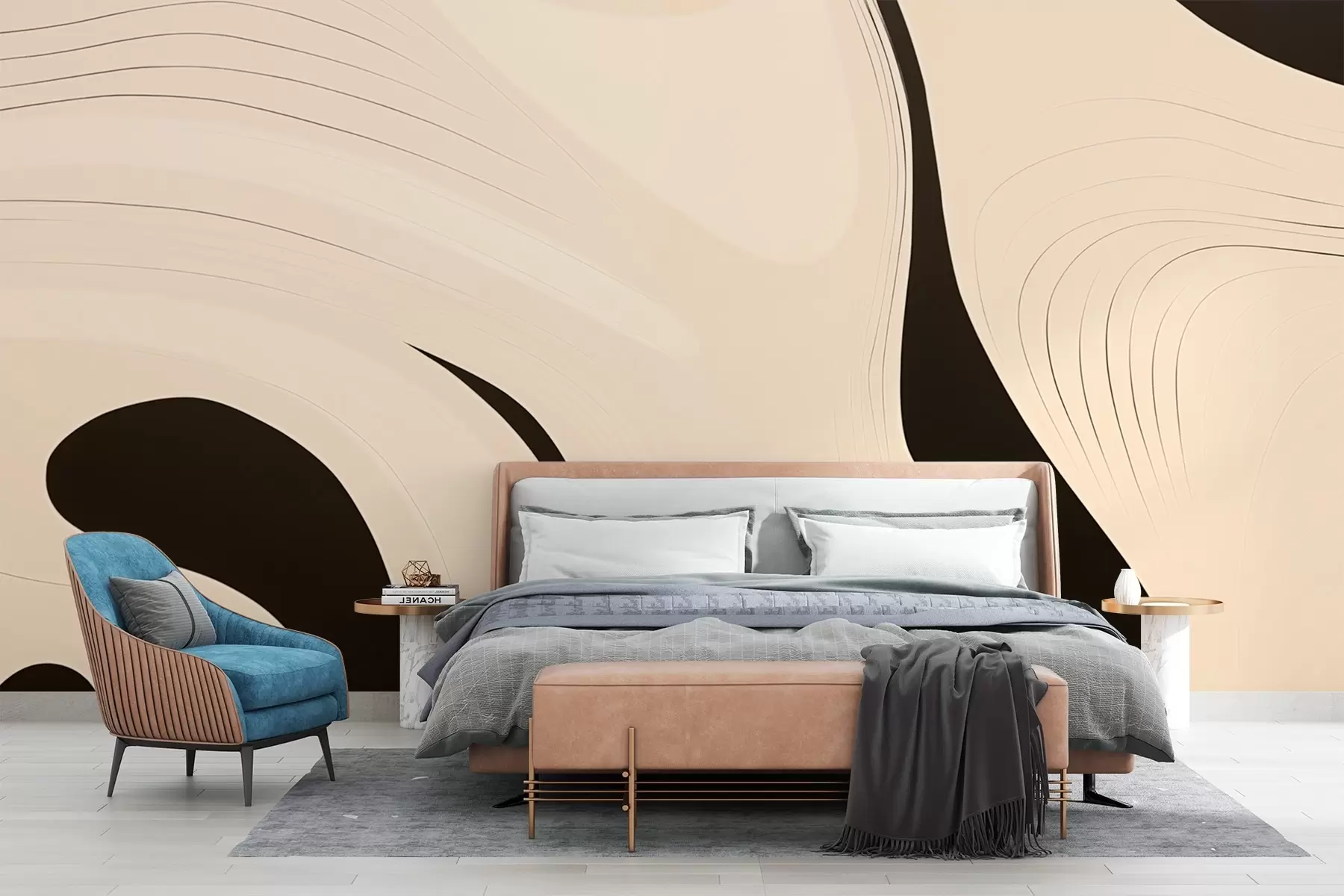 Valokuvatapetti Abstrakti graafinen rakenne minimalistiseen tyyliin w03515