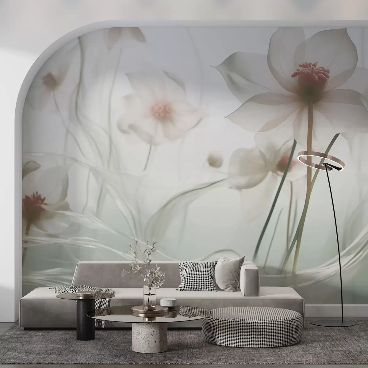 Valokuvatapetti Kevätkukkia sumussa w03646v1