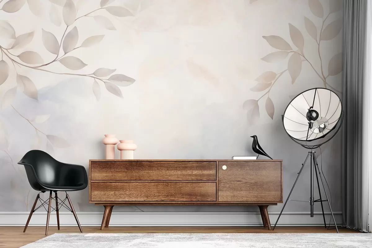 Valokuvatapetti Kevyet lehdet sumussa w08990