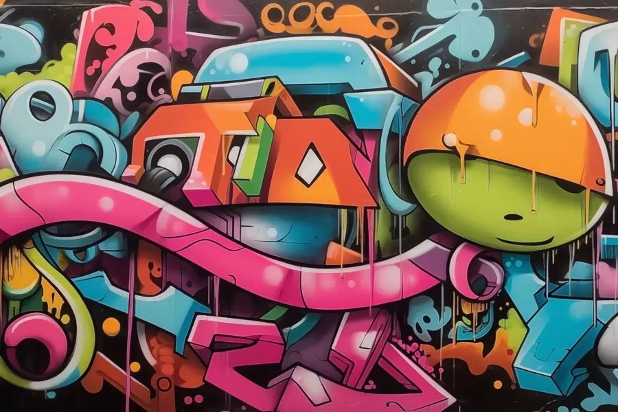 Valokuvatapetti Kirkas graffiti w03688