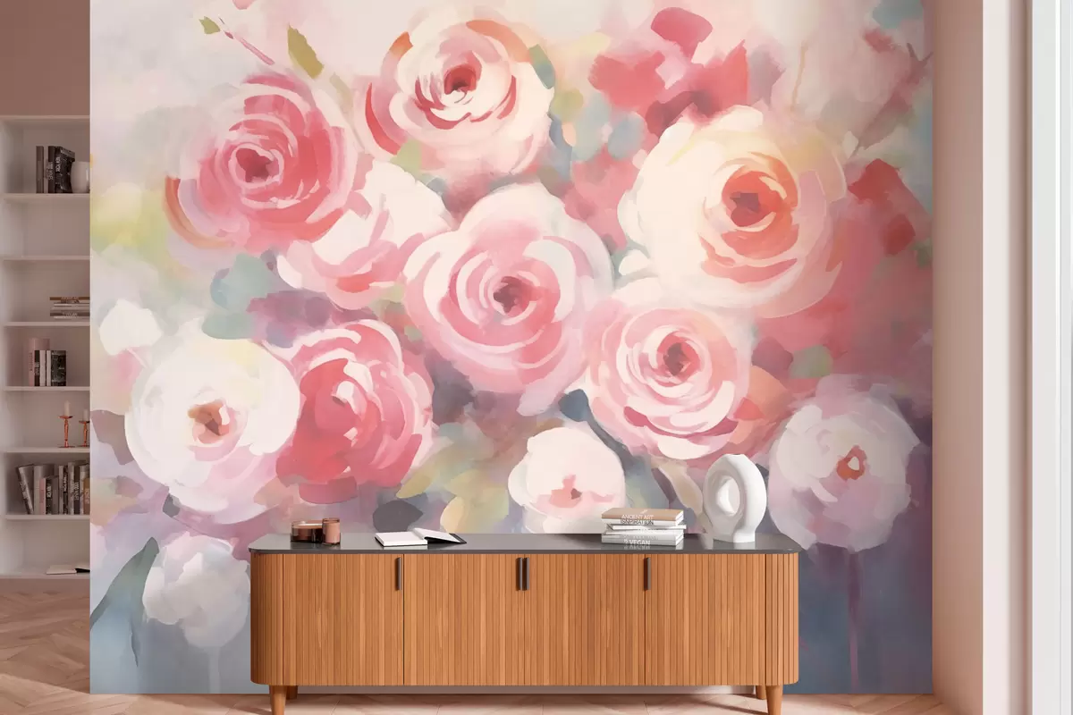 Valokuvatapetti Vintage ruusu kukkia w03705