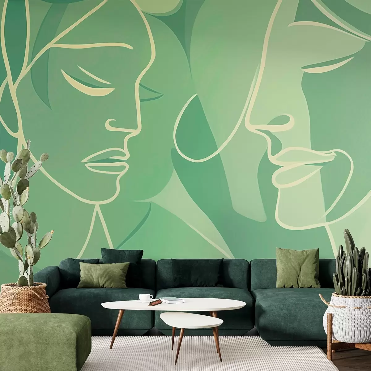 Valokuvatapetti Kasvojen abstraktio w03732