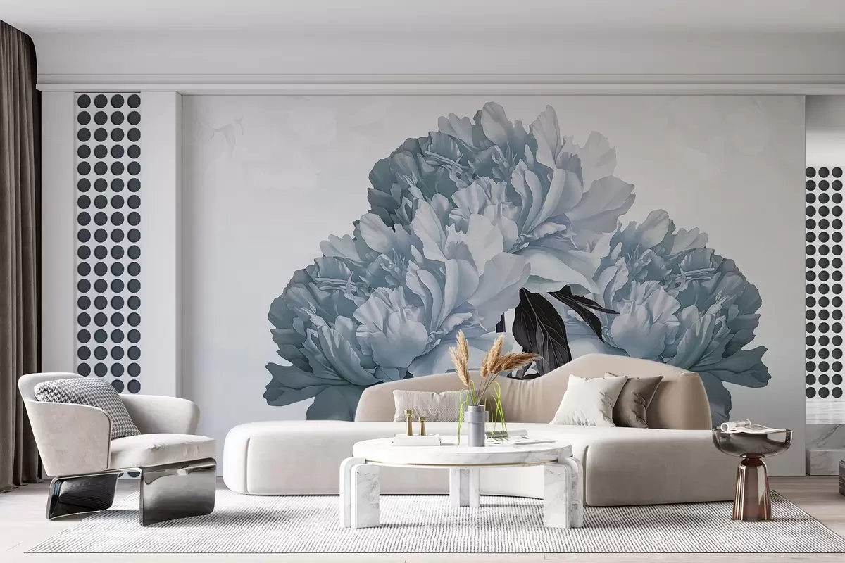 Valokuvatapetti Suuret siniset kukat w03545v2