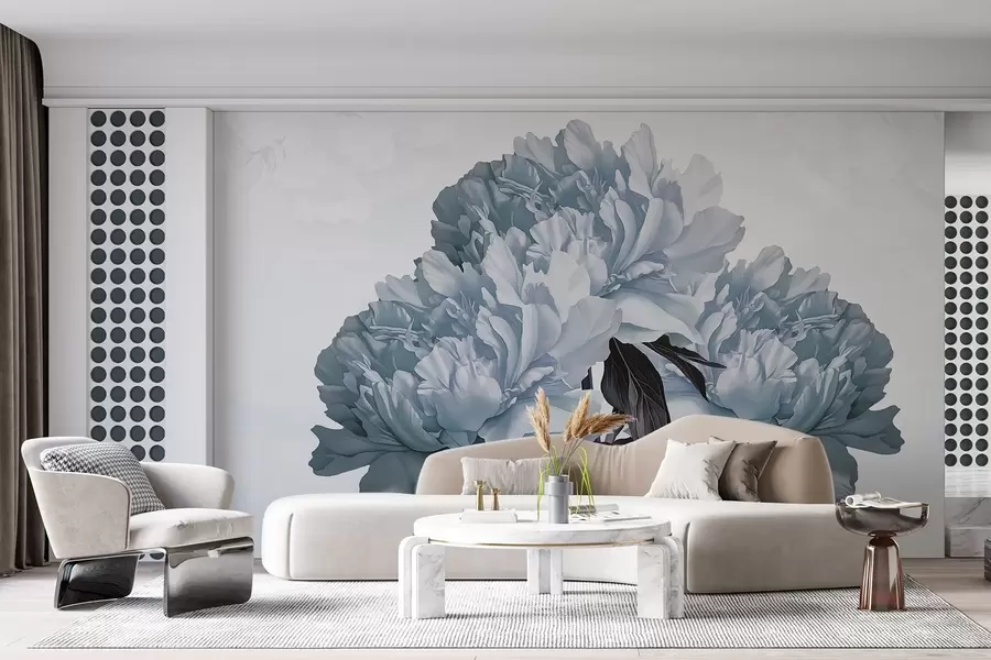 Valokuvatapetti Suuret siniset kukat w03545v2