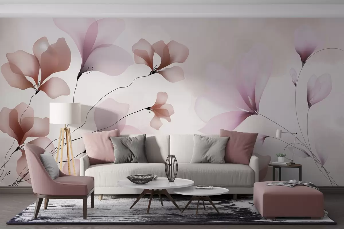 Valokuvatapetti Herkät kukat w03714