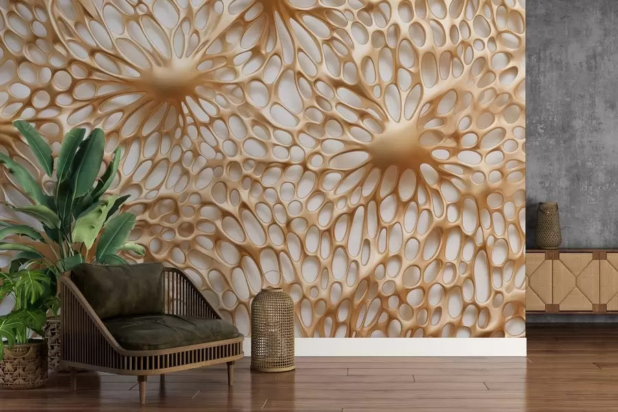 Valokuvatapetti Piirretty tilavuuden mukainen hämähäkinverkko w03820