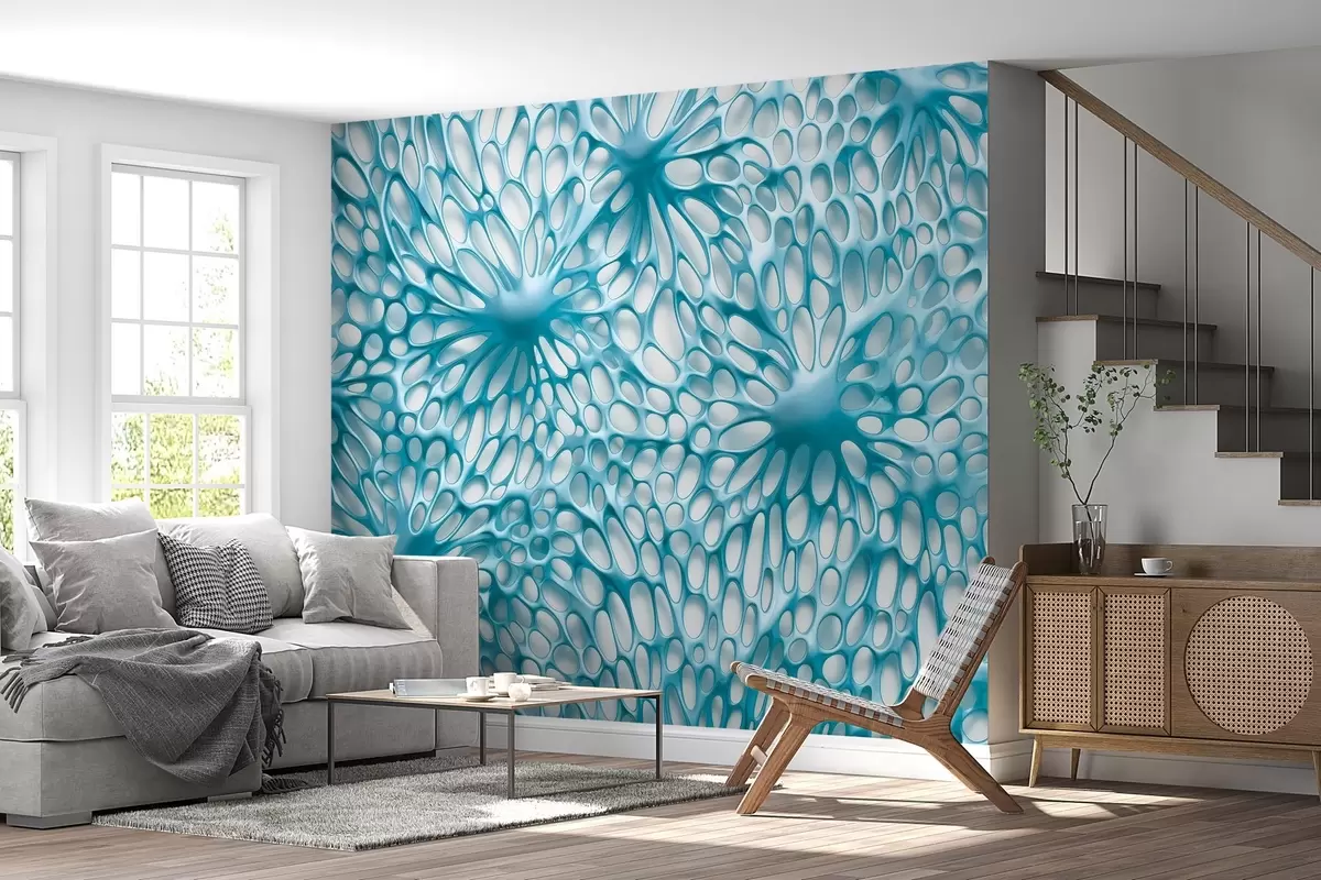 Valokuvatapetti Piirretty tilavuuden mukainen hämähäkinverkko w03820v1