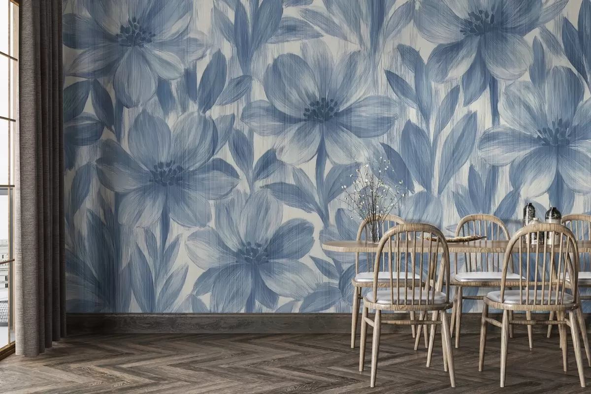 Valokuvatapetti Tyylikkäät vesivärikukat w03821