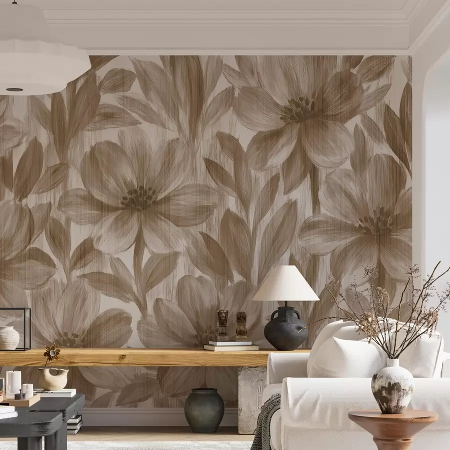 Valokuvatapetti Tyylikkäät vesivärikukat w03821v1