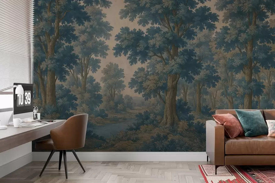 Valokuvatapetti Moderni kuva metsästä grunge-tyylillä w03822