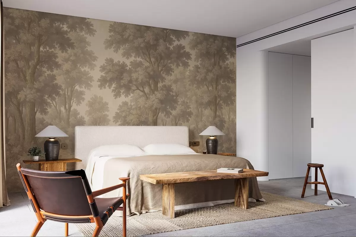 Valokuvatapetti Moderni kuva metsästä grunge-tyylillä w03822v2