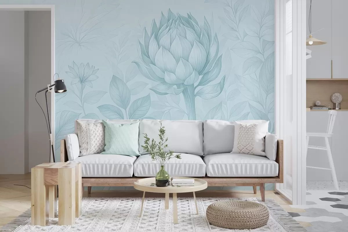 Valokuvatapetti Herkkä kimppu erilaisia kasveja w03825v1