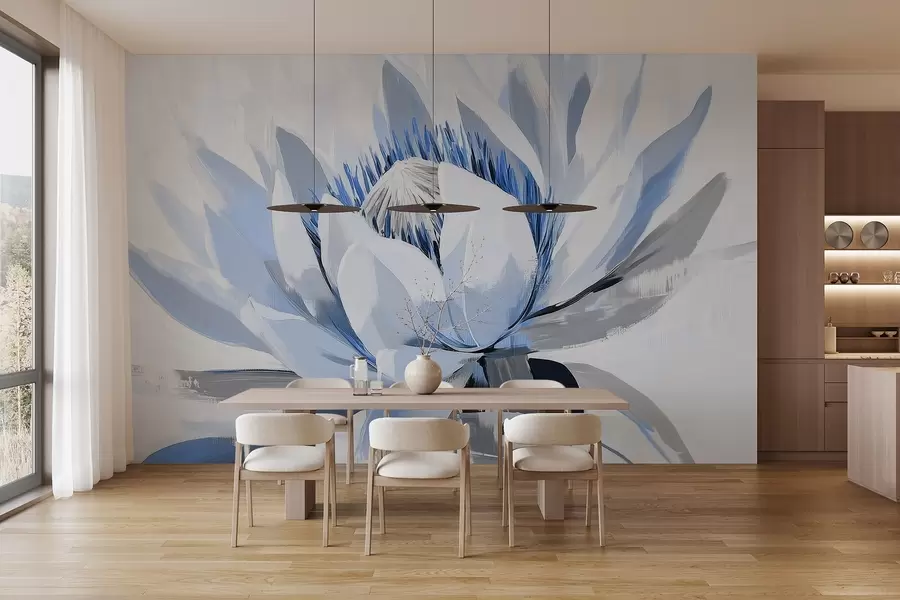 Valokuvatapetti Suuri abstrakti kukka akryyli w09066v1