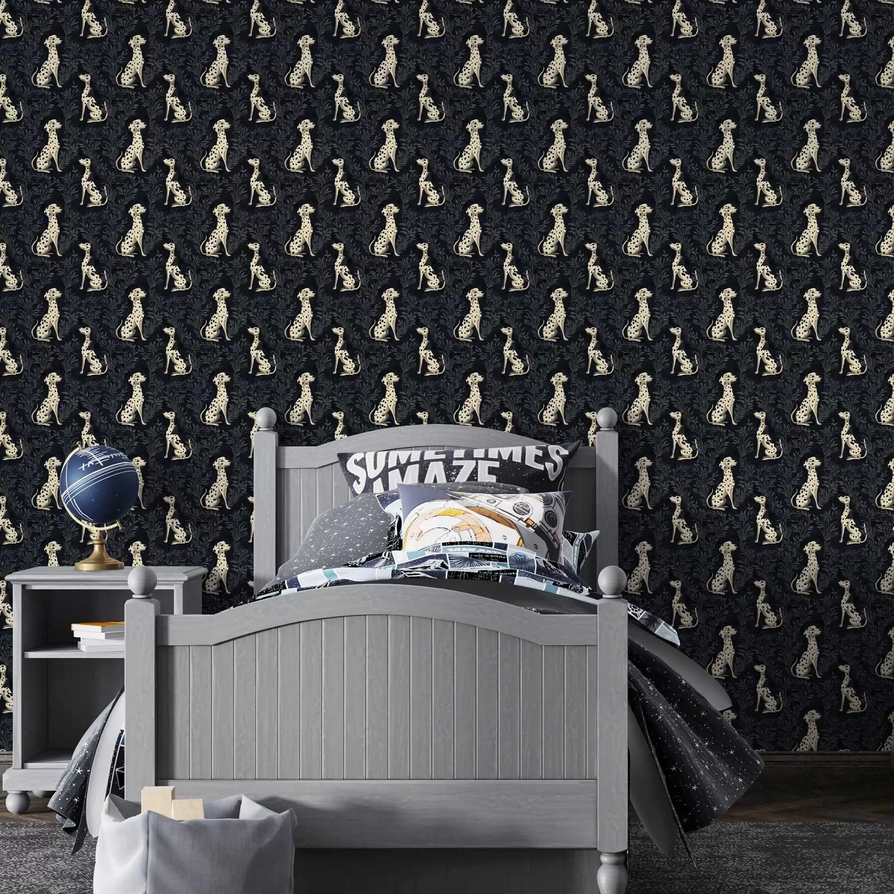 Valokuvatapetti Dalmatialaiset tummalla taustalla a00121