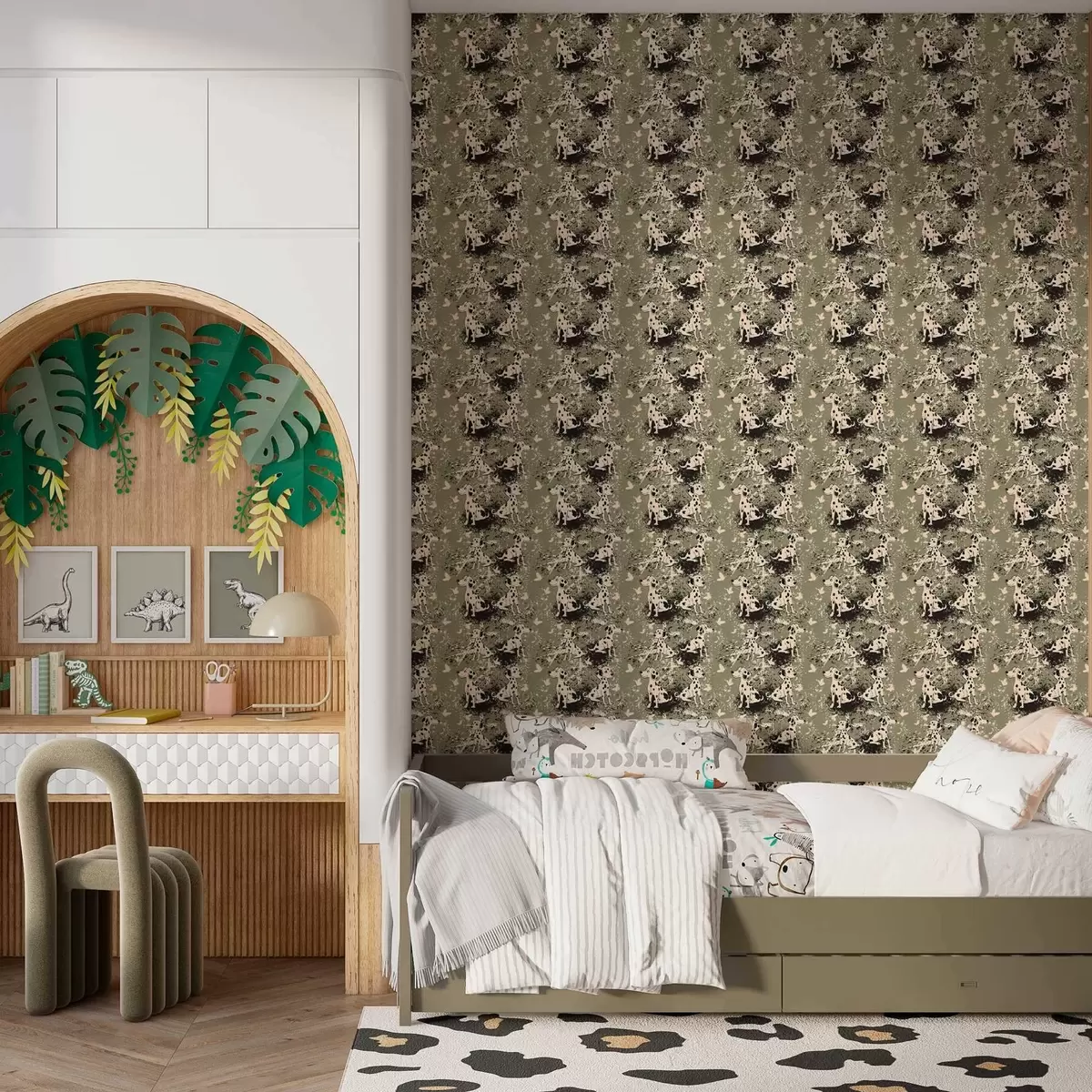 Taustakuva Dalmatialaiset oliivitaustalla a00122