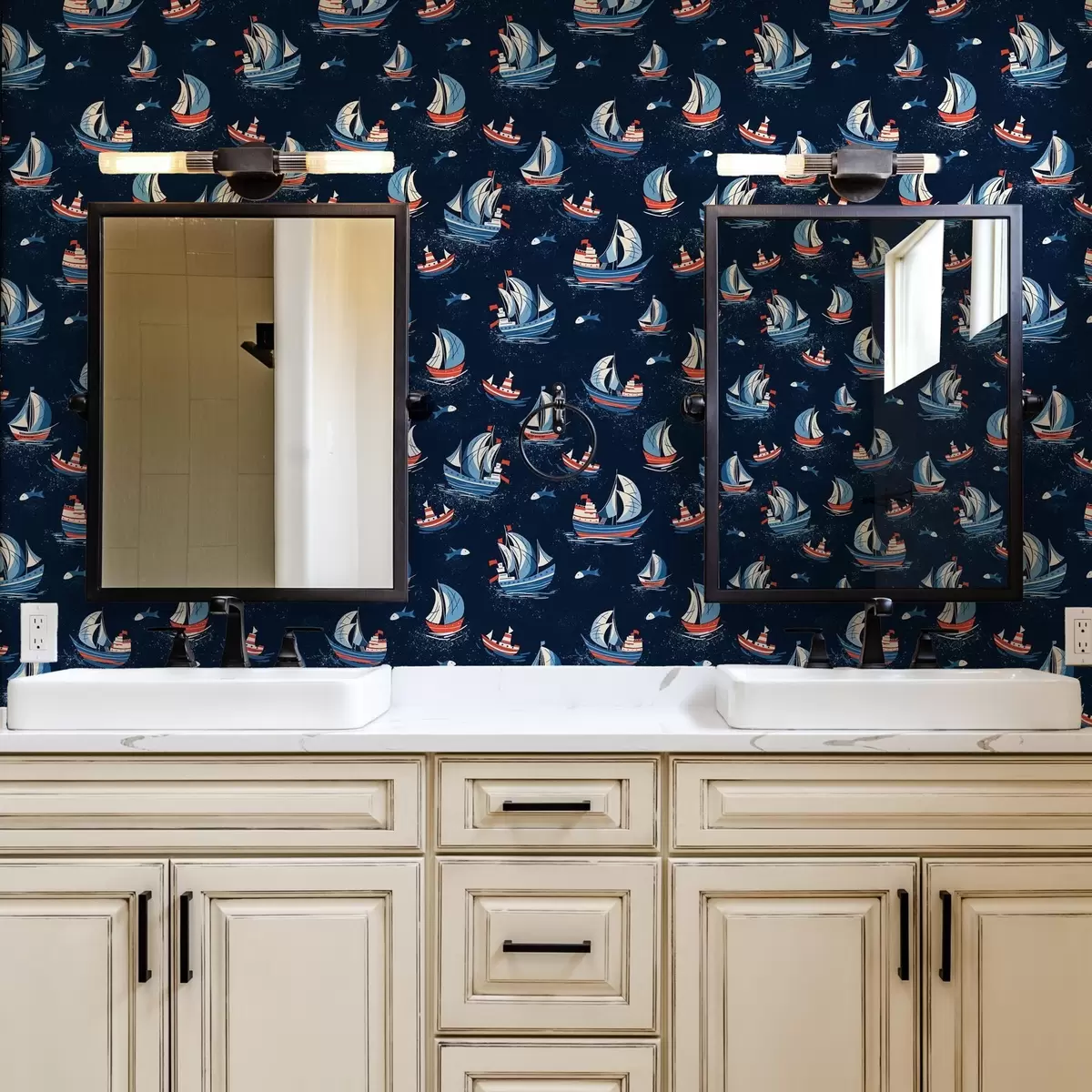 Taustakuva Laivat sinisellä pohjalla a00126v1