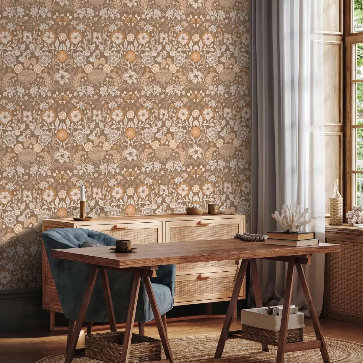 Taustakuva Terrakottakukkakompositio koristeineen a00145v1