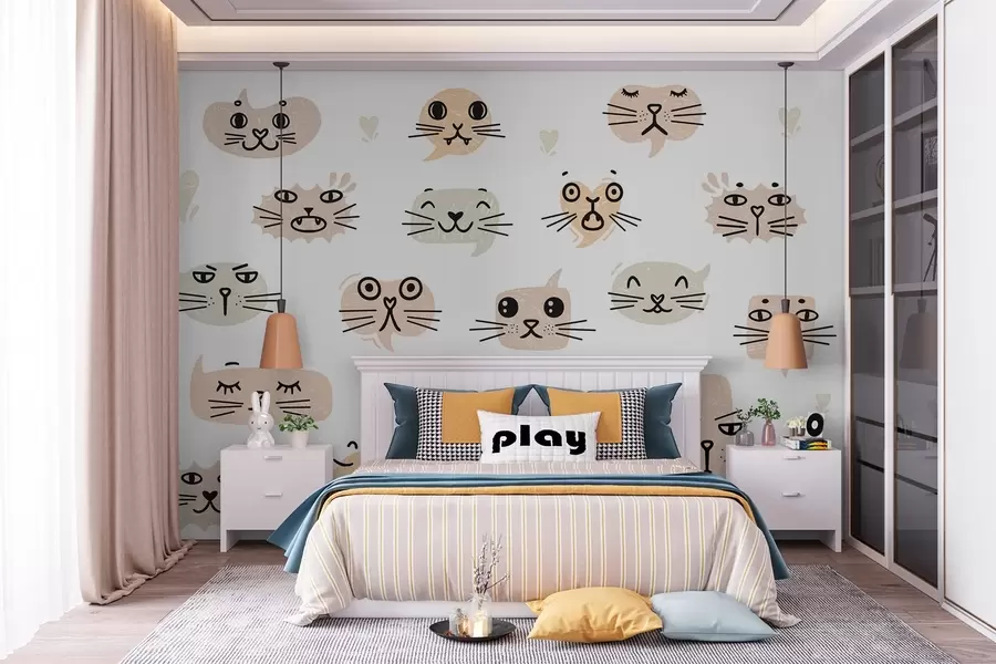 Valokuvatapetti Kissan kasvot w03951