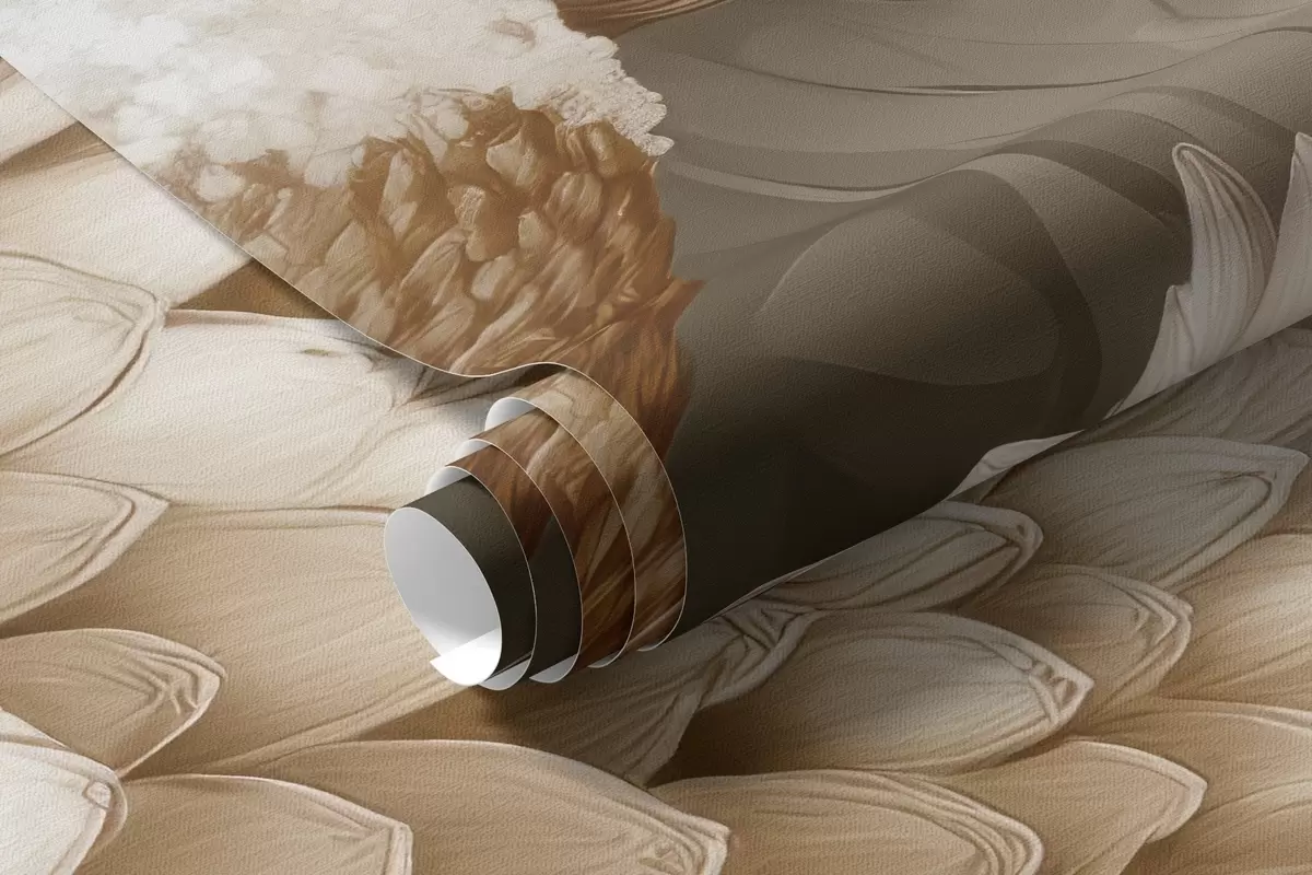 Valokuvatapetti Boho Harmony: Beigen ja kerman sävyjä w09121