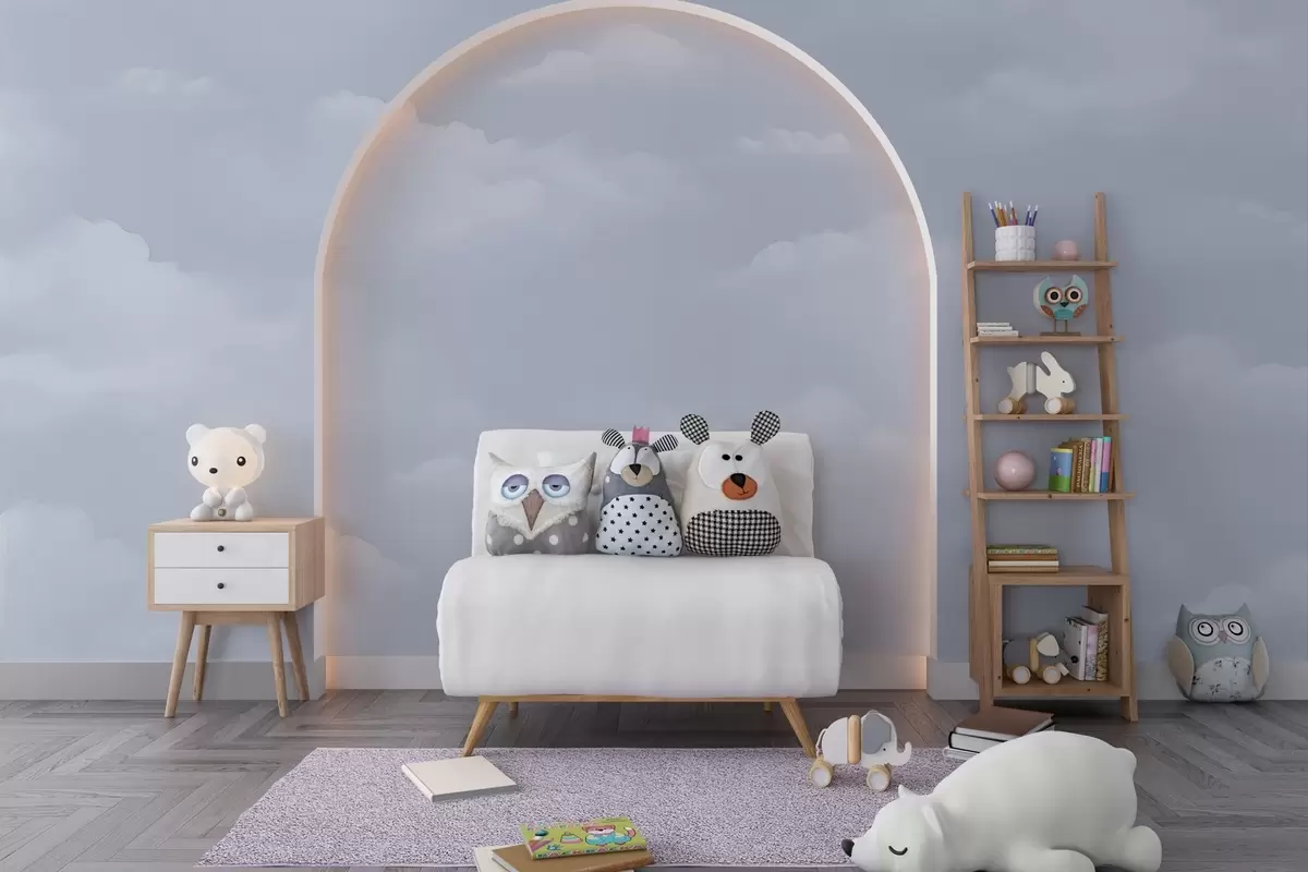 Valokuvatapetti Sinisiä pilviä kevyellä akvarellitekniikalla w03994v1