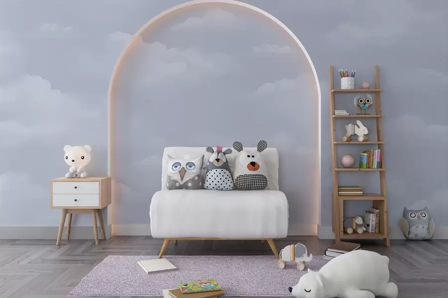 Valokuvatapetti Sinisiä pilviä kevyellä akvarellitekniikalla w03994v1