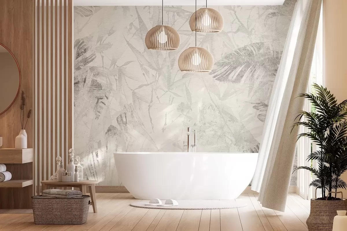 Valokuvatapetti Floral abstraktio grunge-tyyliin jäljitelmä hankauksen kanssa w03926