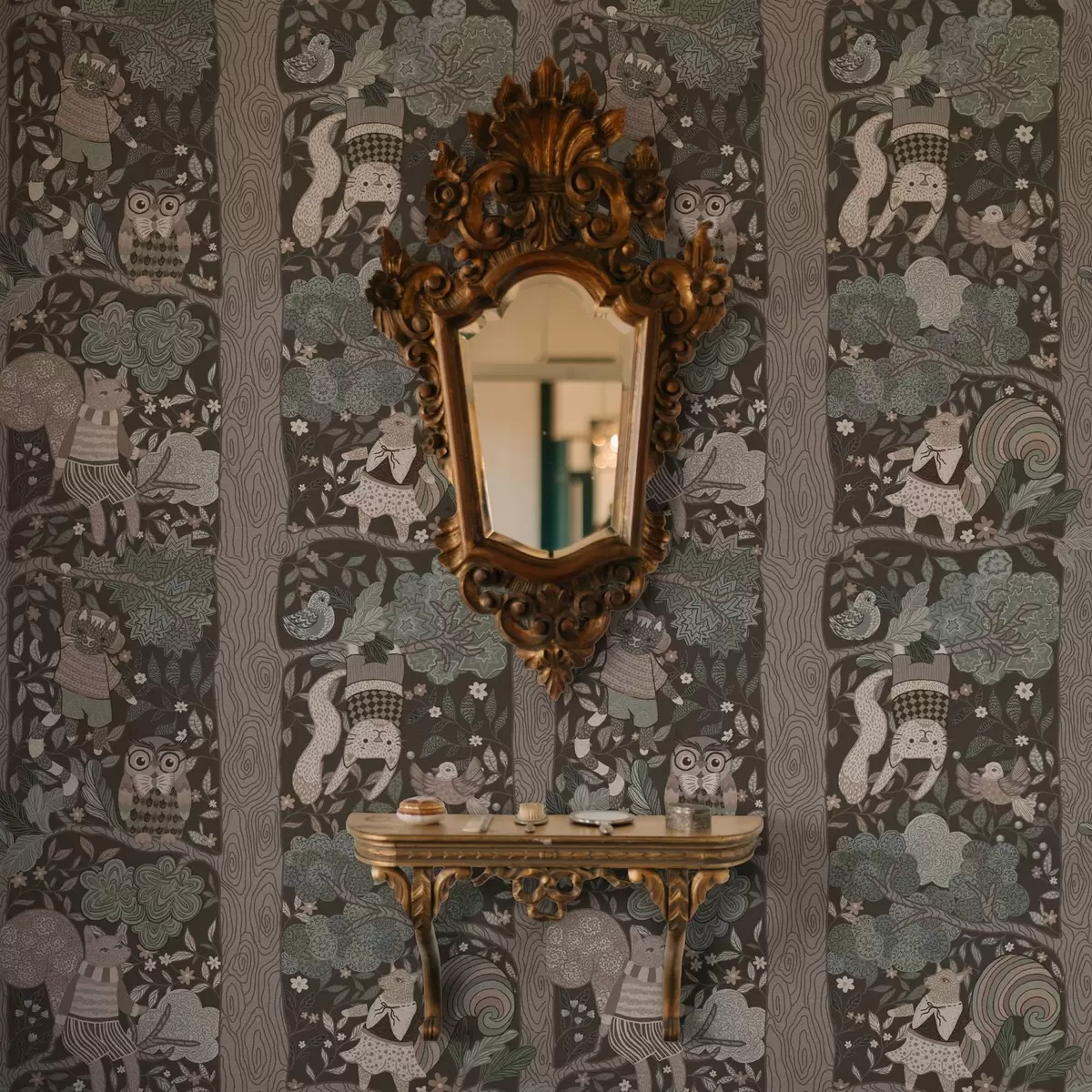 Taustakuva Käsin piirretty graafinen piirustus luonnosta etno-tyyliin a00173