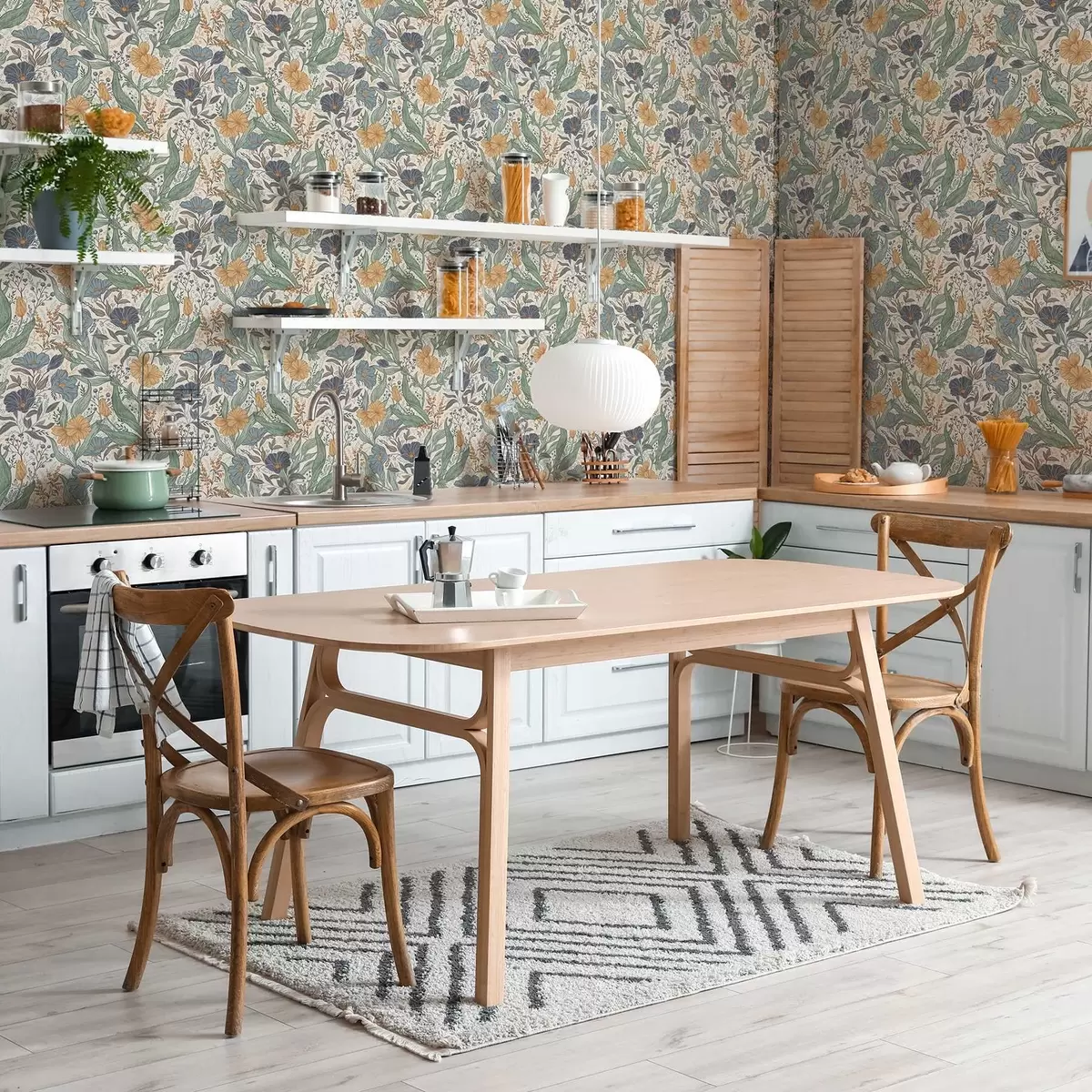 Taustakuva Käsin piirretty kuvitus niityn kukkia lämpimissä väreissä a00180