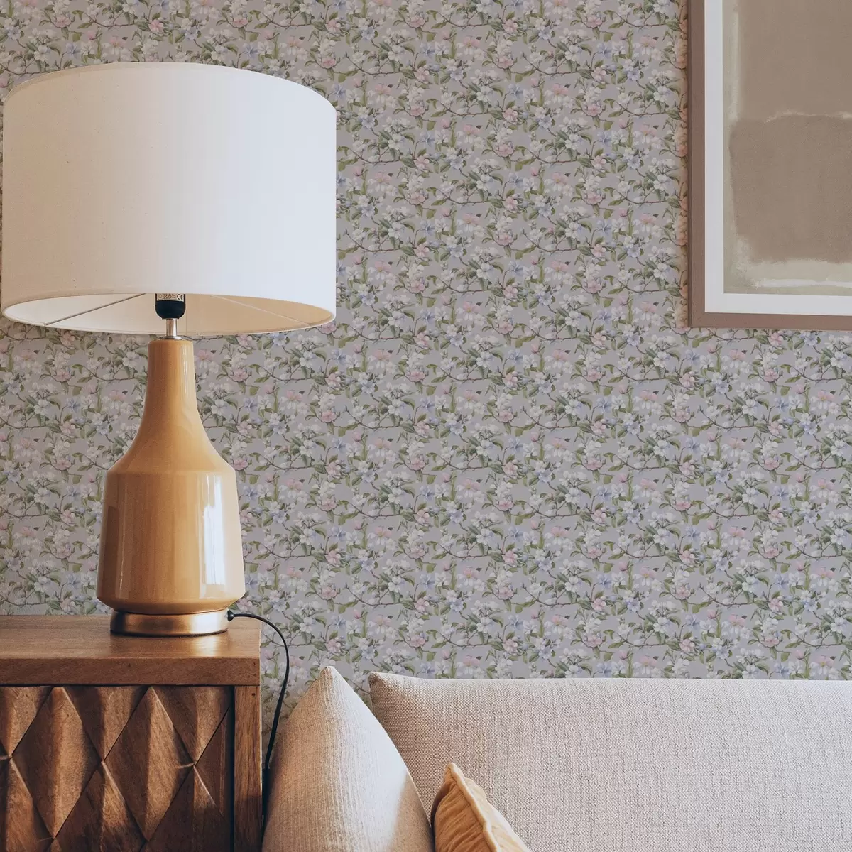 Taustakuva Pastelli kukka diagonaali tyyliin renessanssin tekstiili a00205