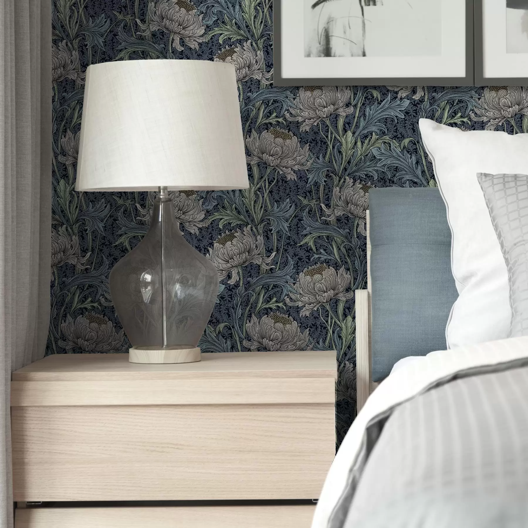 Valokuvatapetti Vintage pionit tummalla taustalla, gootti kukka tyyliä a00233