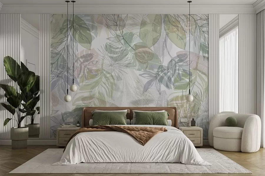 Valokuvatapetti palmunlehdet w04107