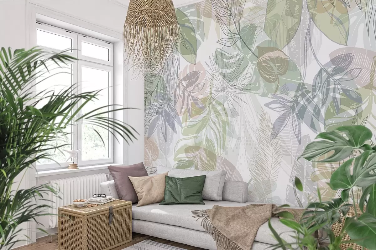 Valokuvatapetti palmunlehdet w04107