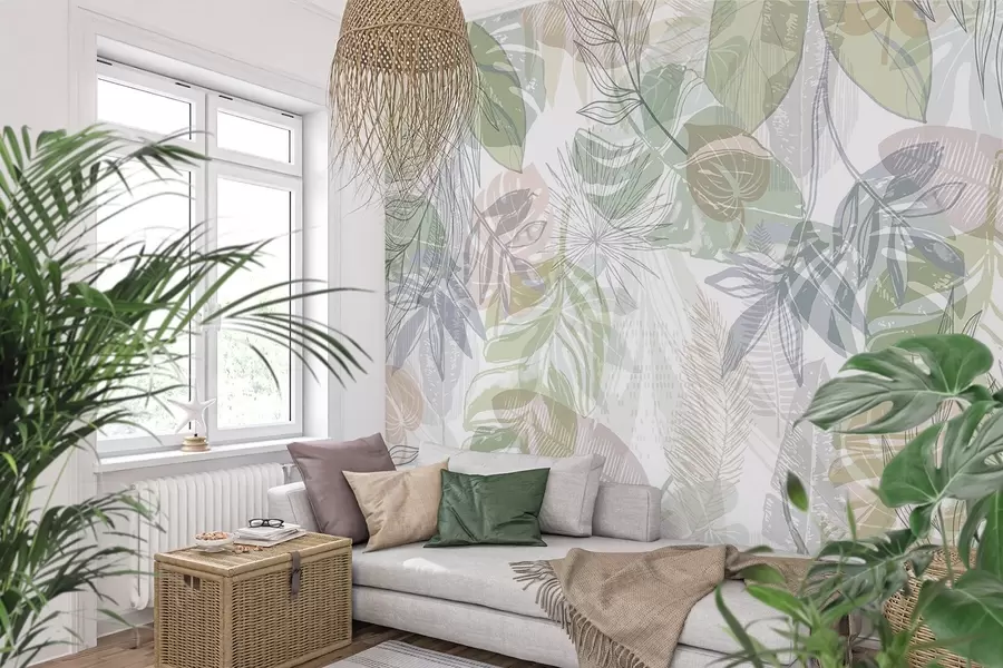 Valokuvatapetti palmunlehdet w04107