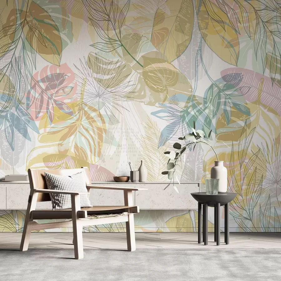 Valokuvatapetti palmunlehdet w04107v2