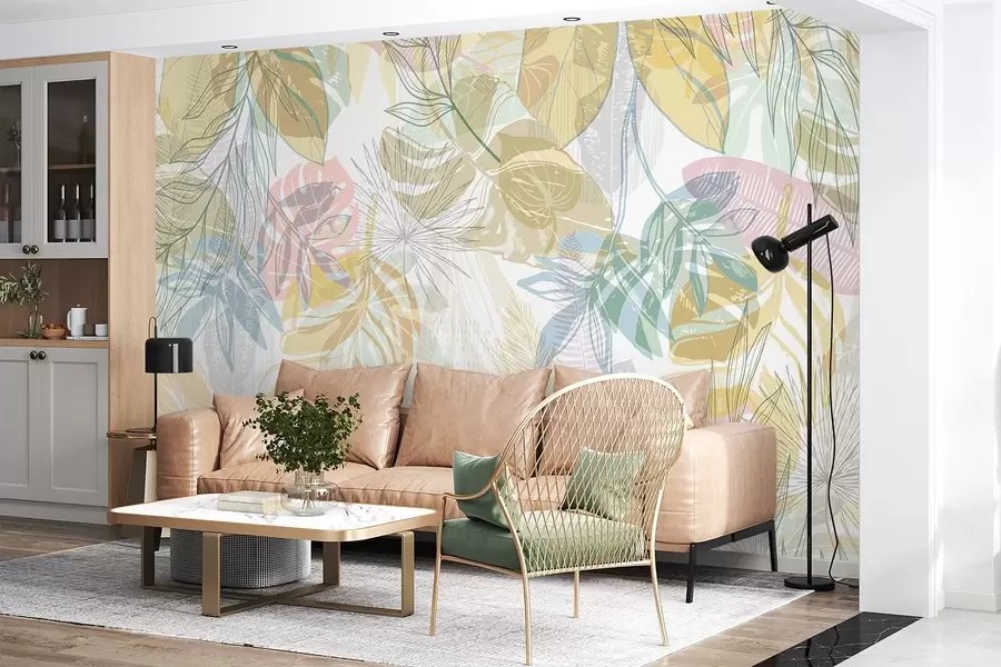 Valokuvatapetti palmunlehdet w04107v2