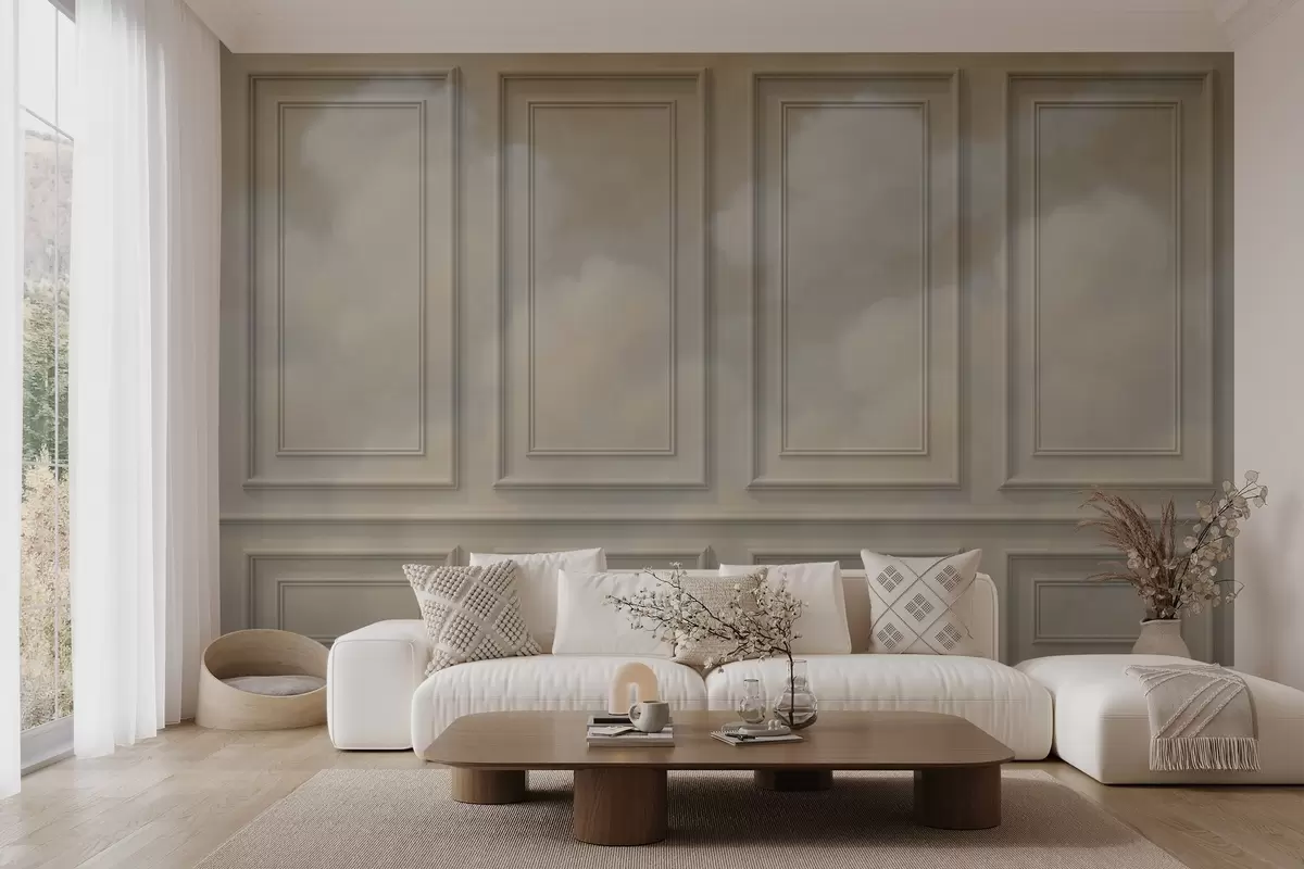 Valokuvatapetti Valumuottijäljitelmä ilmavilla pilvillä w04110v1