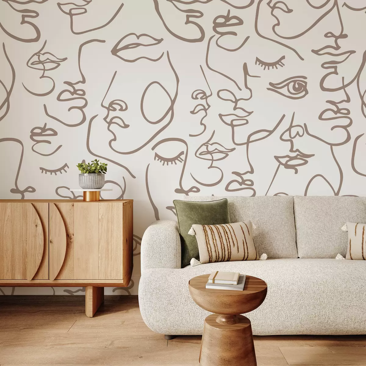 Valokuvatapetti Abstraktit kasvot w04121v1