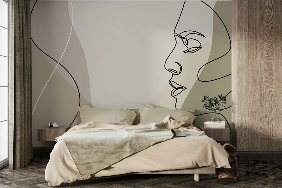 Valokuvatapetti Abstraktit kasvot w09231v1