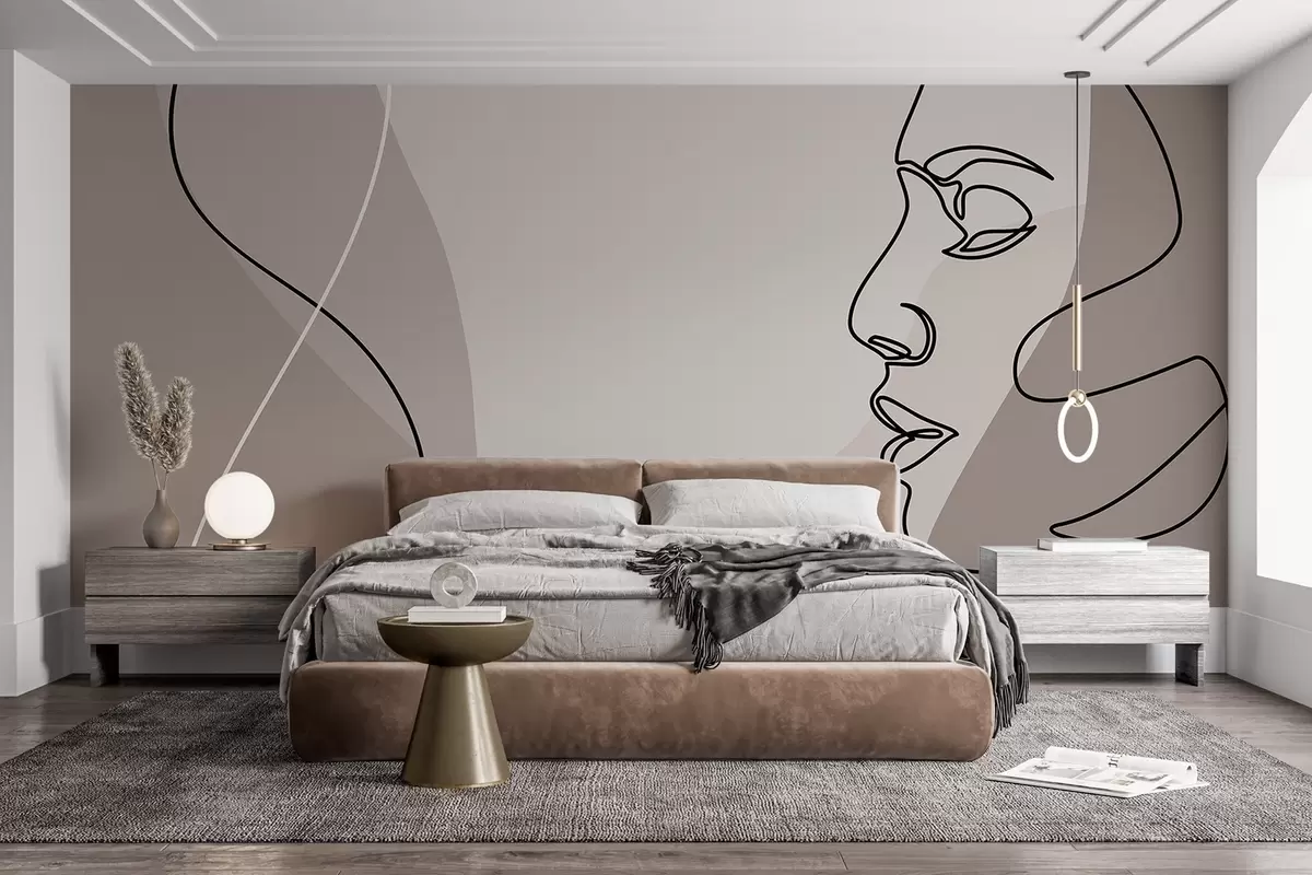 Valokuvatapetti Abstraktit kasvot w09231v3