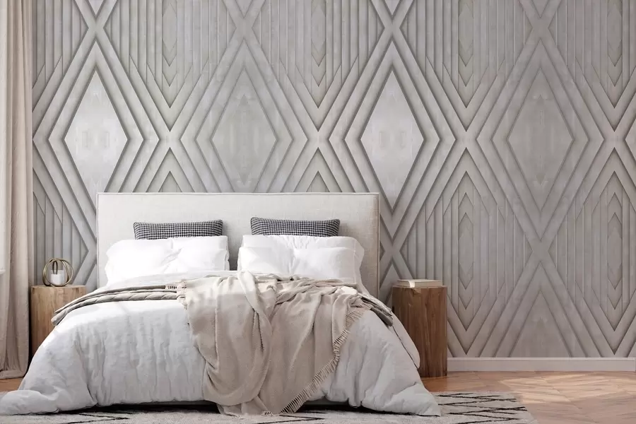 Valokuvatapetti jäljitelmä puupaneelien beige värit w04168