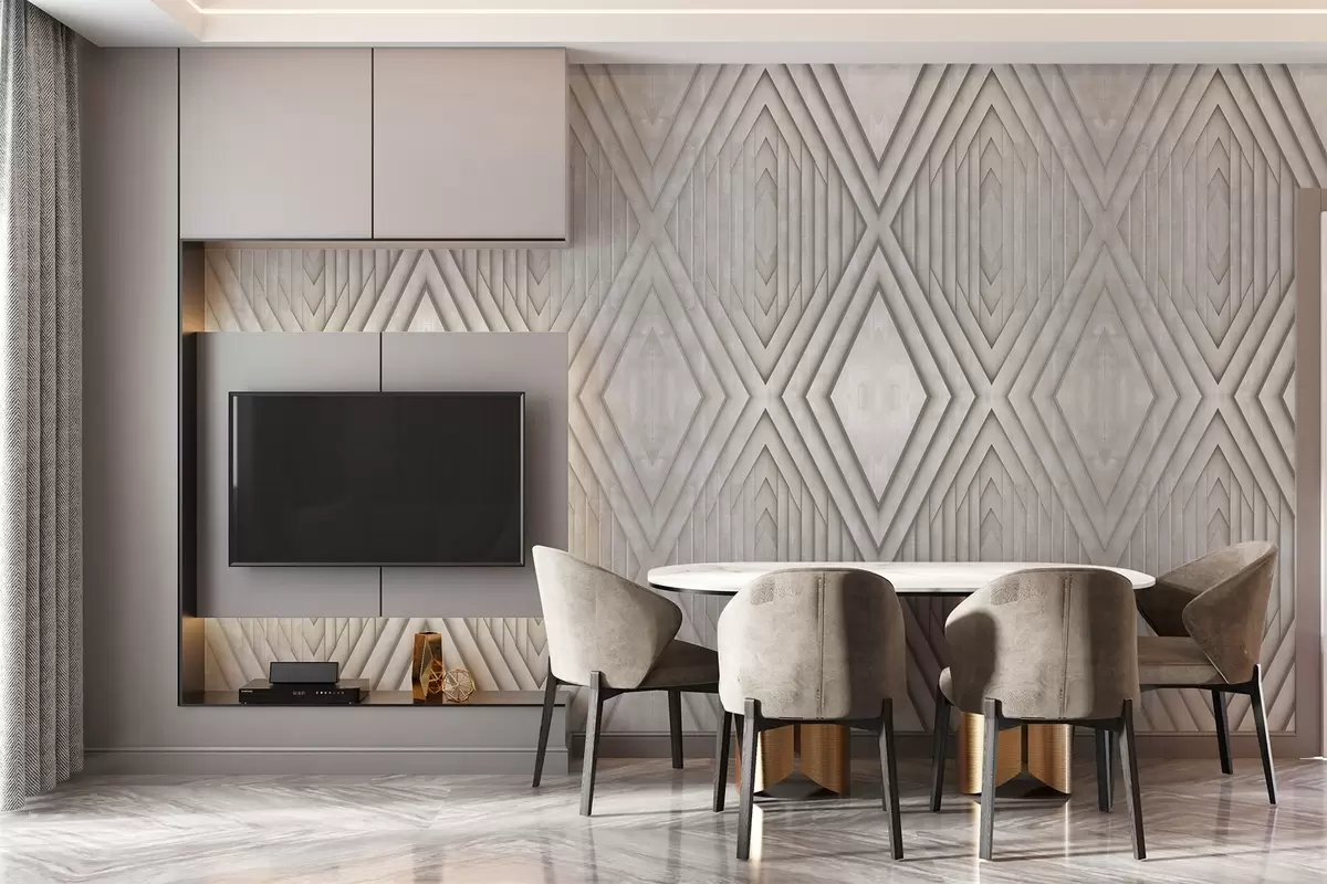 Valokuvatapetti jäljitelmä puupaneelien beige värit w04168