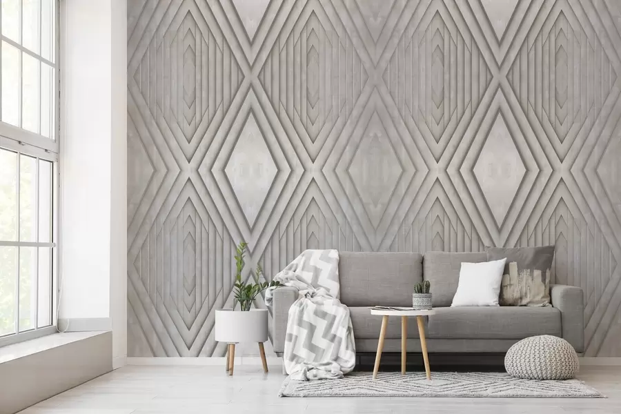 Valokuvatapetti jäljitelmä puupaneelien beige värit w04168