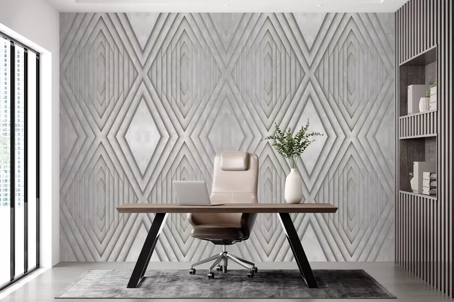 Valokuvatapetti jäljitelmä puupaneelien beige värit w04168