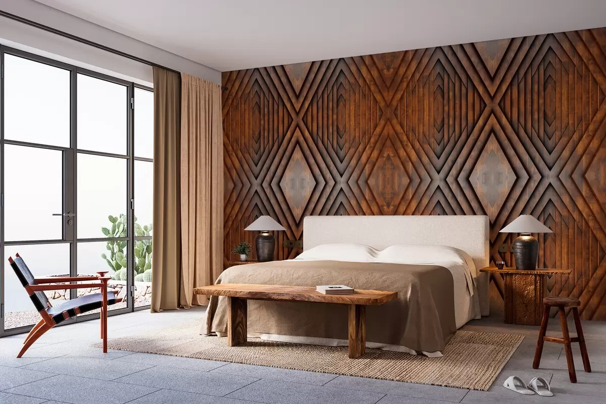 Valokuvatapetti puupaneelien jäljitelmä w04168v1