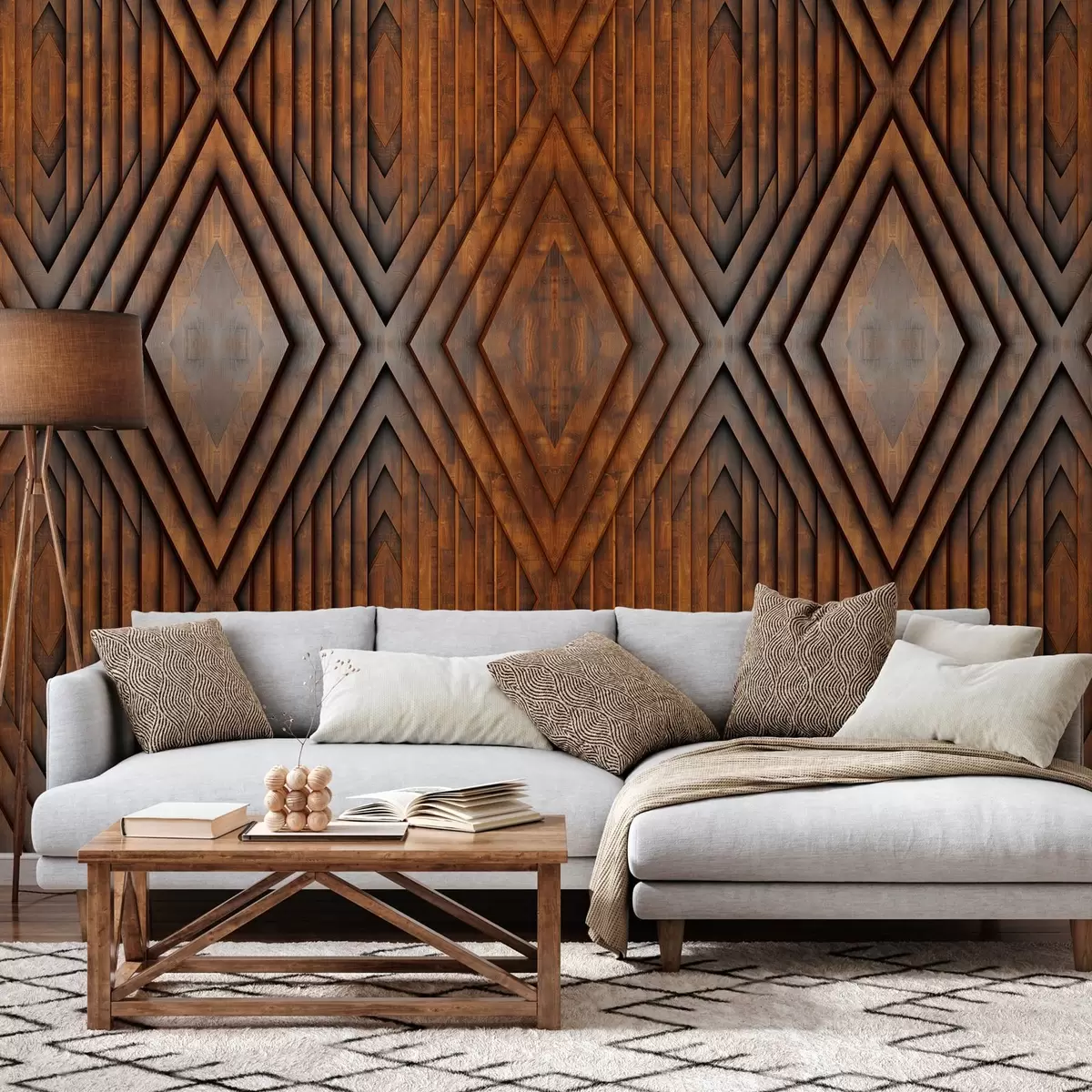 Valokuvatapetti puupaneelien jäljitelmä w04168v1