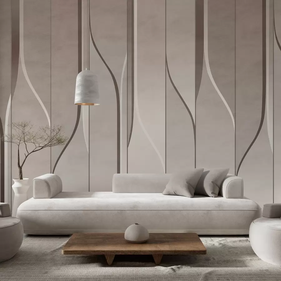 Valokuvatapetti jäljitelmä seinäpaneelit beige sävyjä w04169