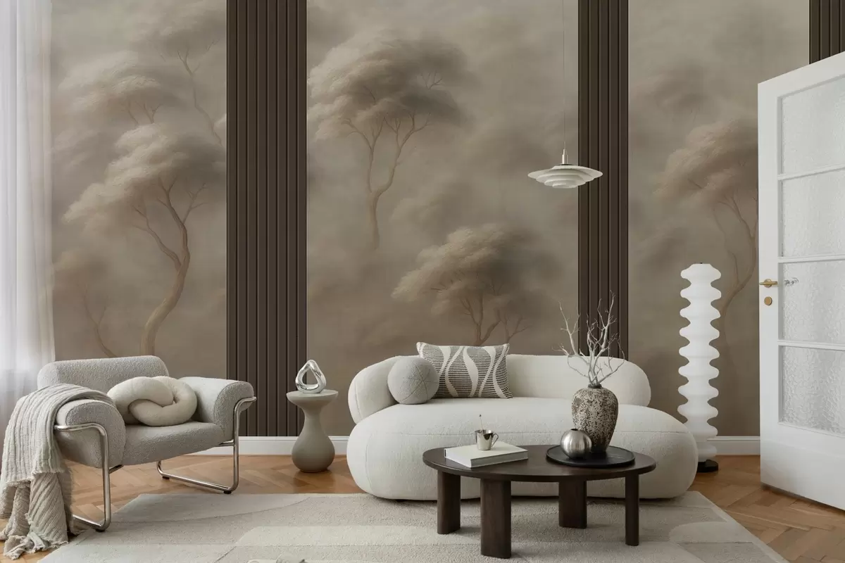 Valokuvatapetti Metsä kohtaa paneelitaiteen w04187