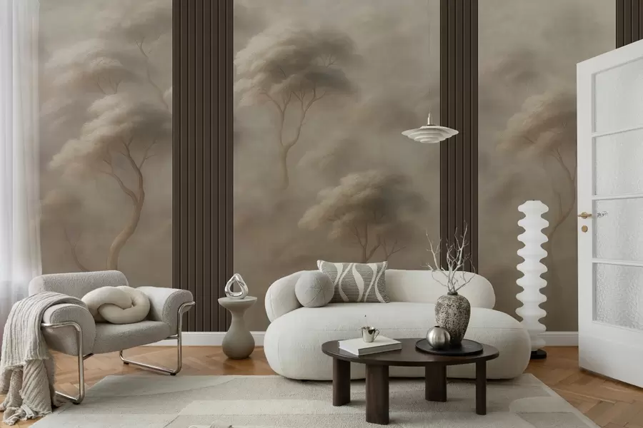 Valokuvatapetti Metsä kohtaa paneelitaiteen w04187