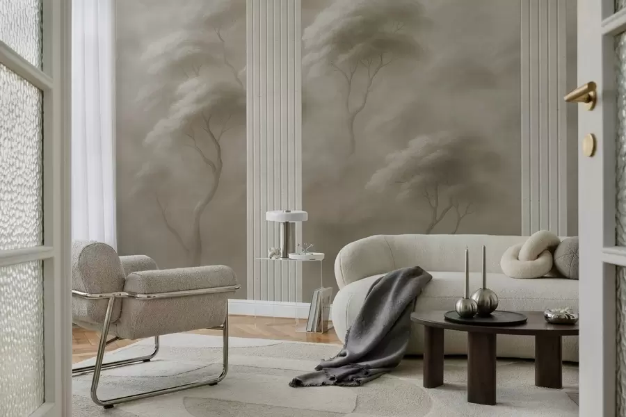 Valokuvatapetti Metsä kohtaa paneelitaiteen w04187v1