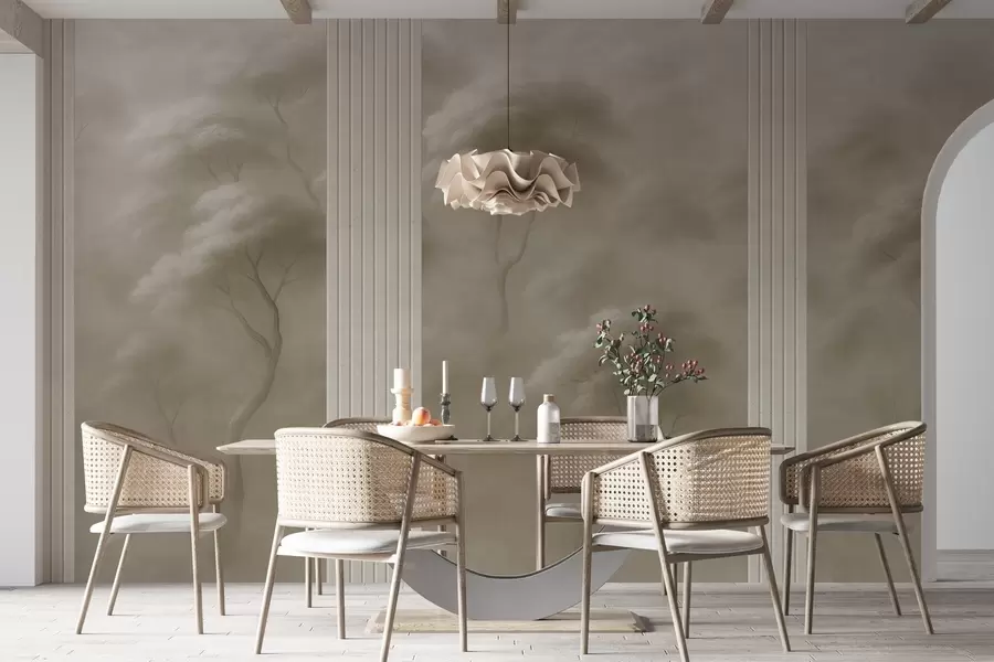 Valokuvatapetti Metsä kohtaa paneelitaiteen w04187v1